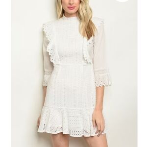 The Clothing Company Elegant White Lace Dress